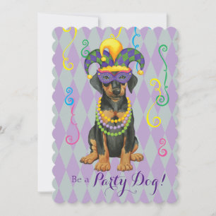 Mardi Gras Dobe Inbjudningar