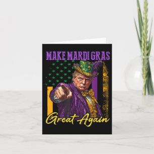 Mardi Gras Donald Trump Funny Mardi Gras American Kort