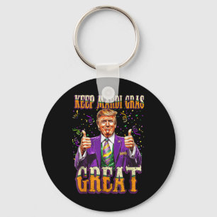 Mardi Gras Donald Trump Underbar igen Amerikansk F Nyckelring