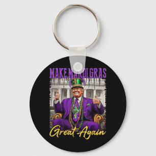 Mardi Gras Donald Trump Underbar igen Amerikansk F Nyckelring