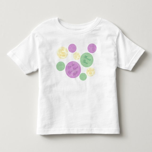 Mardi Gras Dots Firande Roligt T Shirt (Framsida)