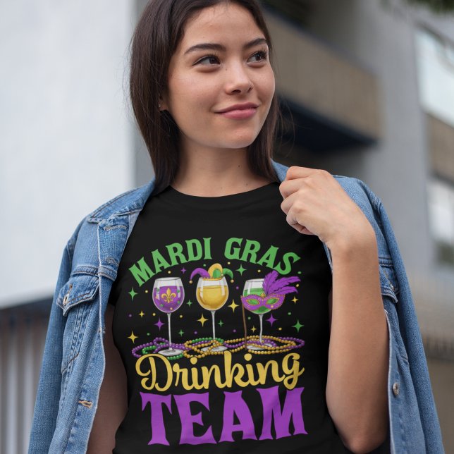 "Mardi Gras Drinking Team Fun Festival Design T Shirt (Skapare uppladdad)