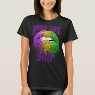 Mardi Gras Drip New Orleans Carnival Tjock Tisdag T Shirt