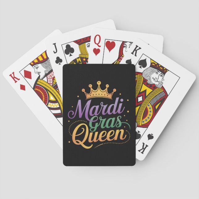 Mardi Gras-drottningparad Kostymfest  Casinokort (Baksidan)