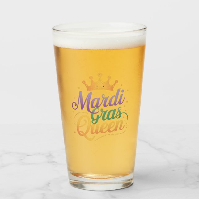 Mardi Gras-drottningparad Kostymfest  Glaskopp (Framsida fylld)
