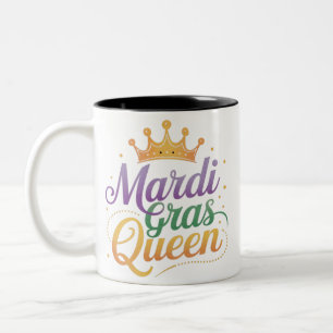 Mardi Gras-drottningparad Kostymfest Två-Tonad Mugg