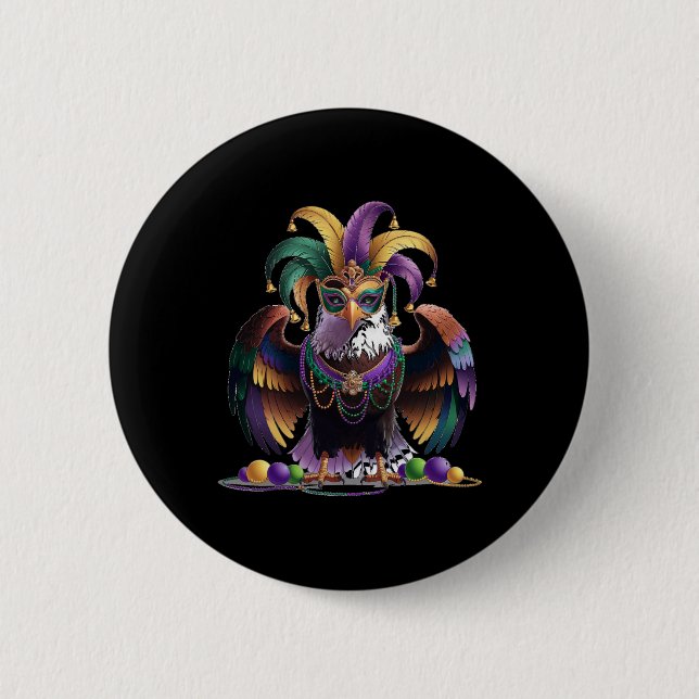 Mardi Gras Eagle Funny Mardi Gras Costume Manar Wo Knapp (Framsida)