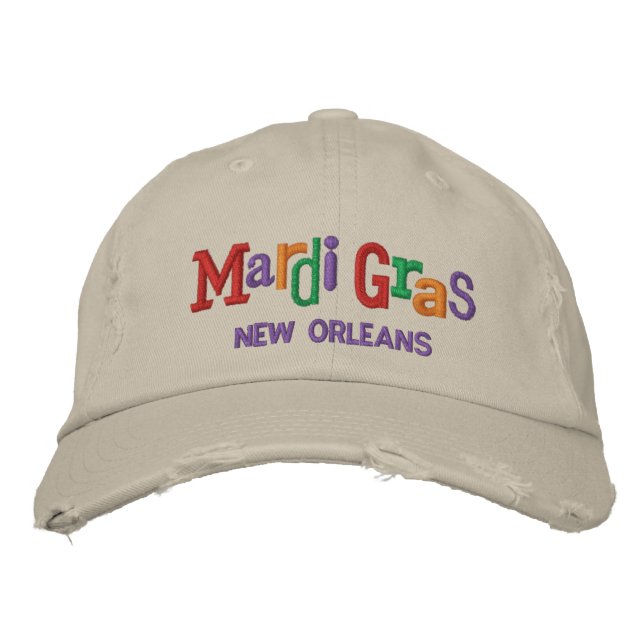 Mardi Gras Embroidery Hat Broderad Keps (Framsida)