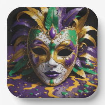 Mardi Gras Face Mask Party