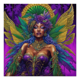 Mardi Gras fairy,Charmaine Perfect Poster