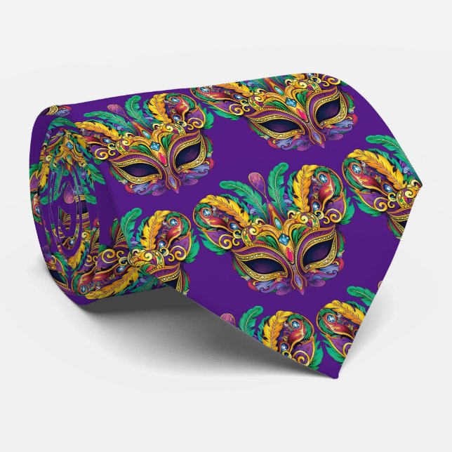Mardi Gras fantastisk maskerad Slips (Rullad)