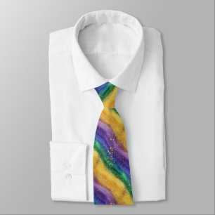 Mardi Gras-färg Mönster Slips
