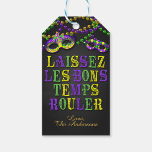 Mardi Gras Favor-tagg Presentetikett