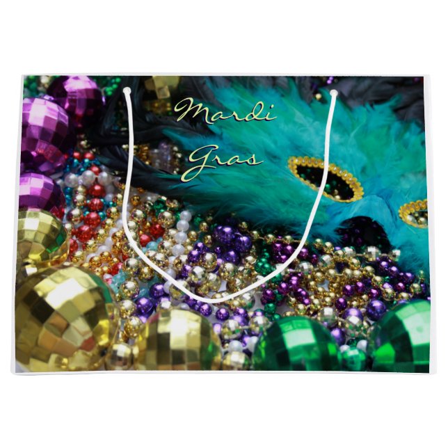 Mardi Gras Feather Mask Party favor Gift Bags (Framsidan)