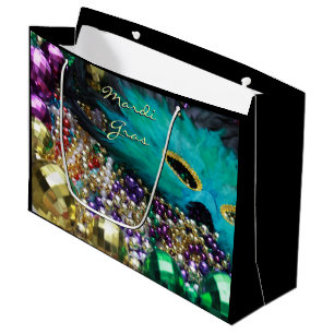 Mardi Gras Feather Mask Party favor Gift Bags