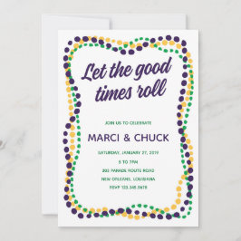 Mardi Gras-fest Invitation Inbjudningar