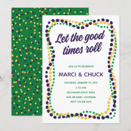 Mardi Gras-fest Invitation Inbjudningar