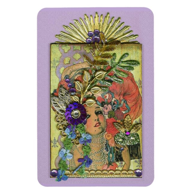 Mardi Gras-fest Magnet (Vertikal)