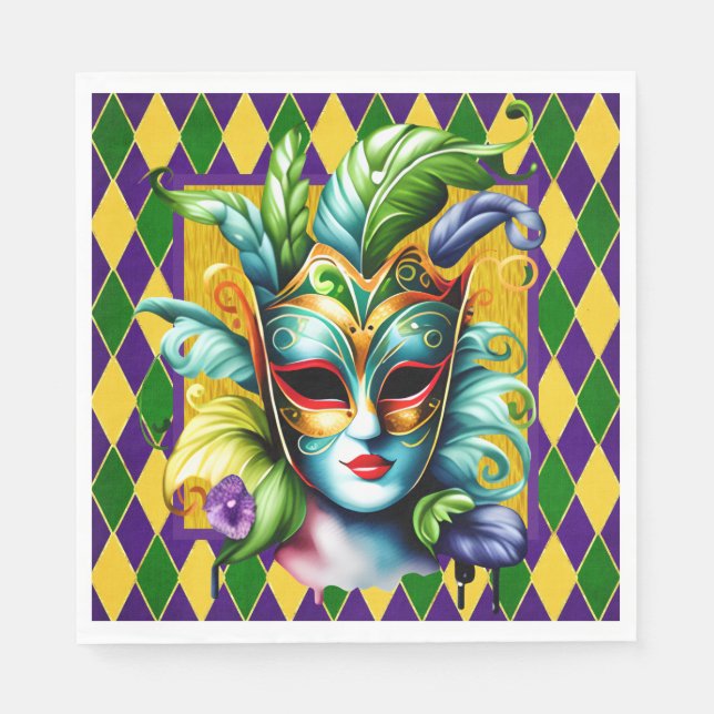 Mardi Gras-fest Pappersservett (Framsidan)