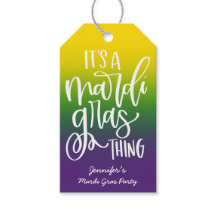 Mardi Gras Fest Text Design Ombre