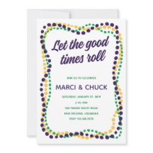 Mardi Gras-festinvitation