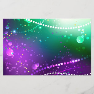 Mardi Gras Festiv Lila Bakgrund Flygblad