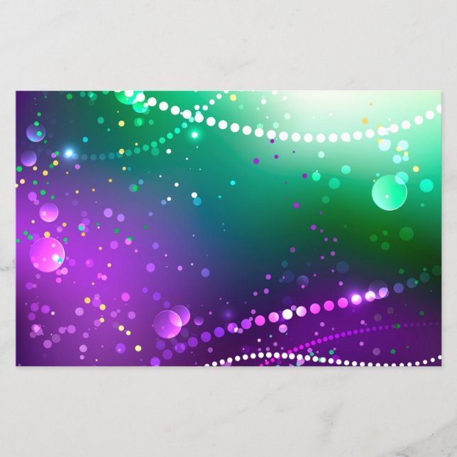 Mardi Gras Festiv Lila Bakgrund Flygblad (Framsidan)