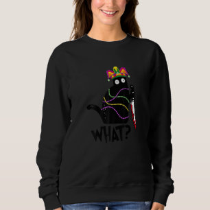 Mardi Gras Festival Party med Superskoj Black Cat T Shirt