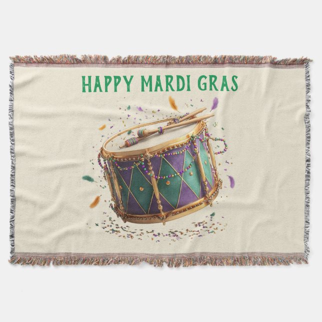 Mardi Gras Festive Drum Filt (Framsidan)