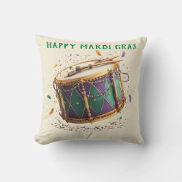 Mardi Gras Festive Drum Kudde