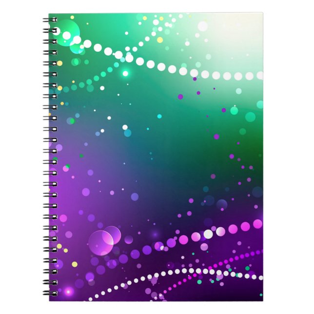 Mardi Gras Festive Lila Background Anteckningsbok (Framsidan)