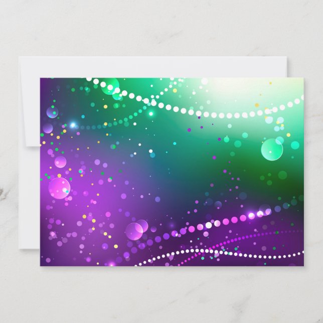 Mardi Gras Festive Lila Background Anteckningskort (Framsida)
