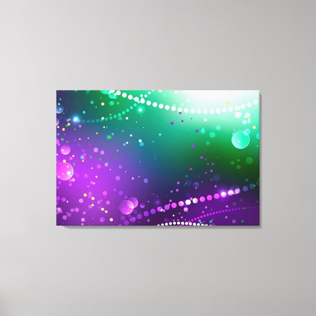 Mardi Gras Festive Lila Background Canvastryck (Framsida)