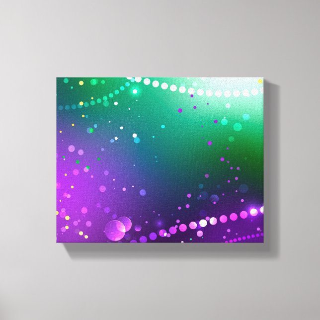 Mardi Gras Festive Lila Background Canvastryck (Framsida)