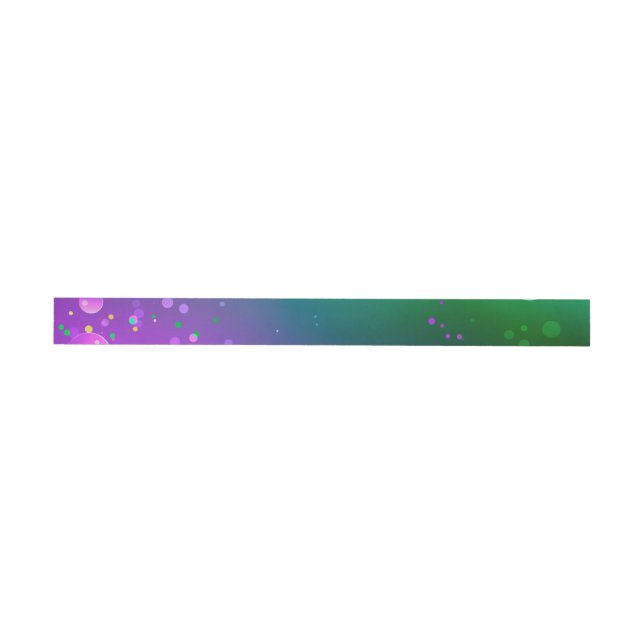 Mardi Gras Festive Lila Background Etikettband (Individuell)