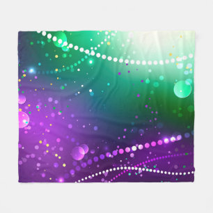 Mardi Gras Festive Lila Background Fleecefilt