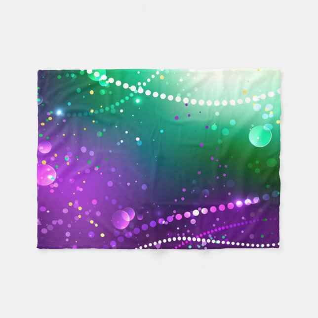 Mardi Gras Festive Lila Background Fleecefilt (Framsidan (Horisontell))