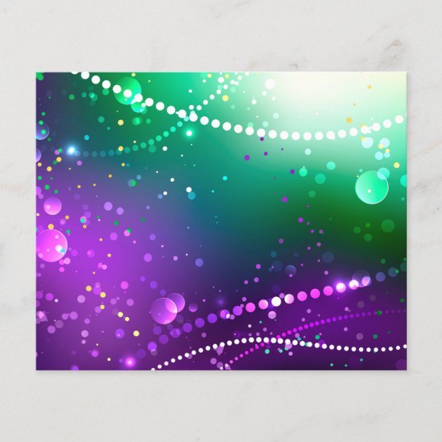Mardi Gras Festive Lila Background Flygblad (Framsidan)