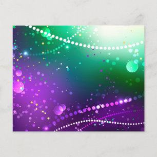 Mardi Gras Festive Lila Background Flygblad