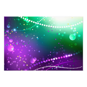 Mardi Gras Festive Lila Background Fototryck
