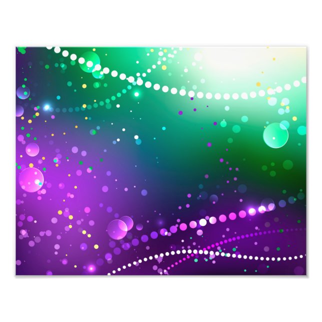 Mardi Gras Festive Lila Background Fototryck (Framsidan)