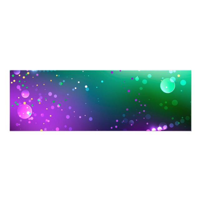 Mardi Gras Festive Lila Background Fototryck (Framsidan)