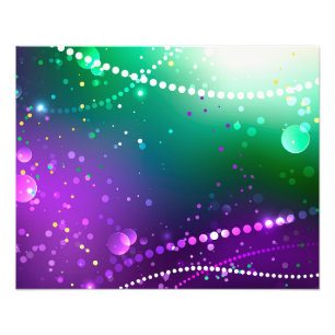 Mardi Gras Festive Lila Background Fototryck