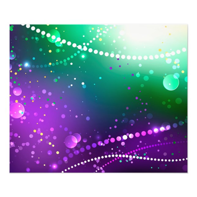 Mardi Gras Festive Lila Background Fototryck (Framsidan)