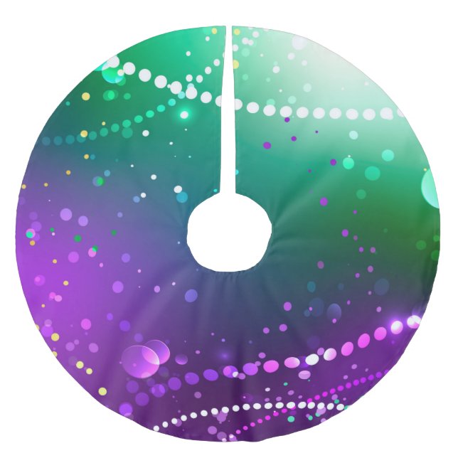 Mardi Gras Festive Lila Background Julgransmatta Borstad Polyester (Framsidan)