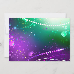 Mardi Gras Festive Lila Background Julkort