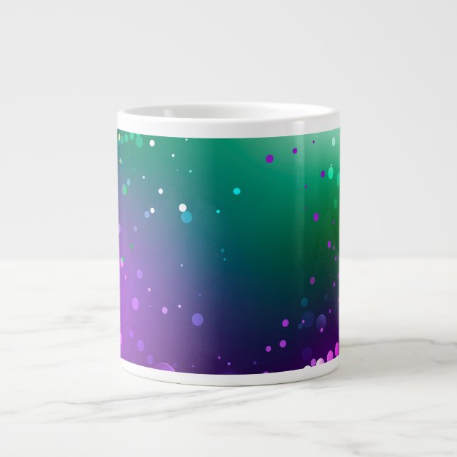 Mardi Gras Festive Lila Background Jumbo Mugg (Framsidan)