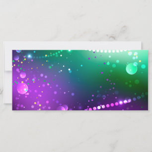 Mardi Gras Festive Lila Background Kort