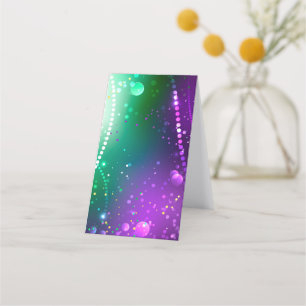 Mardi Gras Festive Lila Background Lojalitetskort
