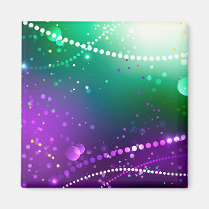 Mardi Gras Festive Lila Background Magnet
